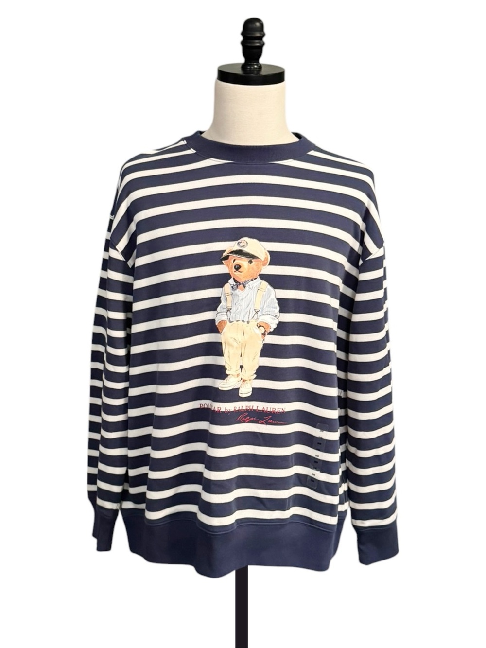 Polo Ralph Lauren Polo Bear Stripe Sweatshirt | 2XB NWT - Picture 2 of 9
